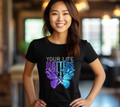 Your Life Matters Suicide Awareness Faux Glitter Tee