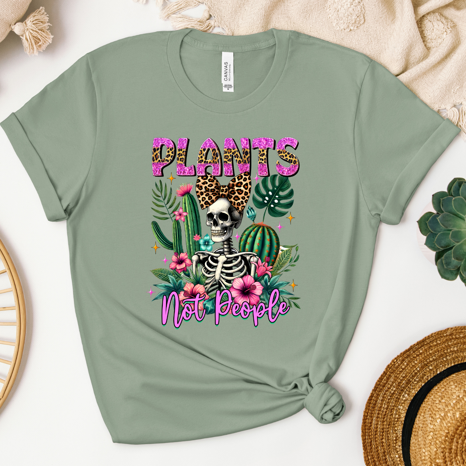 Plants Not People Graphic Cotton Tee