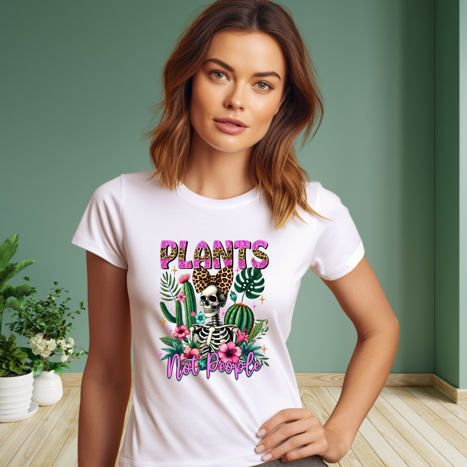 Plants Not People Graphic Cotton Tee