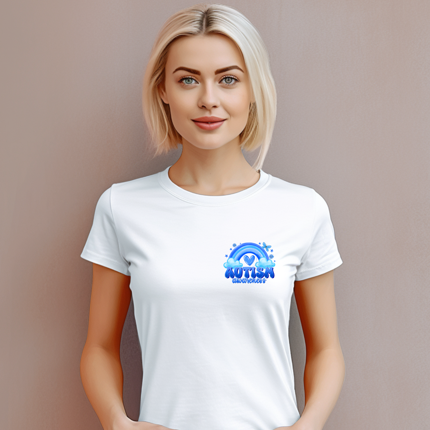 Autism Support Butterflies and Bows Tee