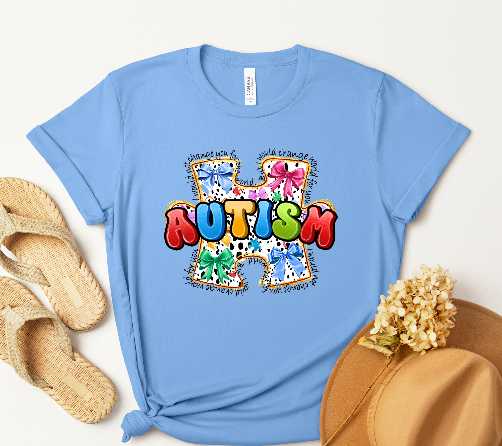 I Wouldn't Change You for the World Autism Support Cotton Tee