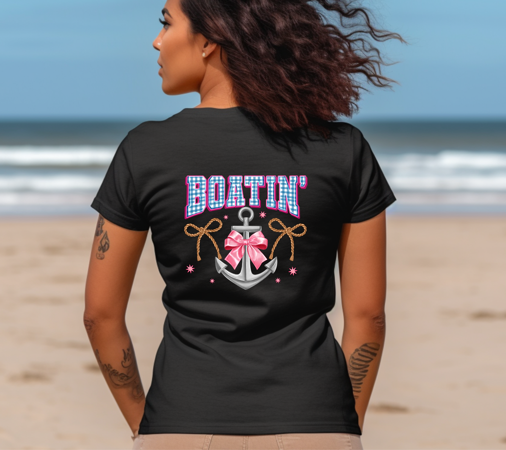 Boatin' & Bows Women's Tee
