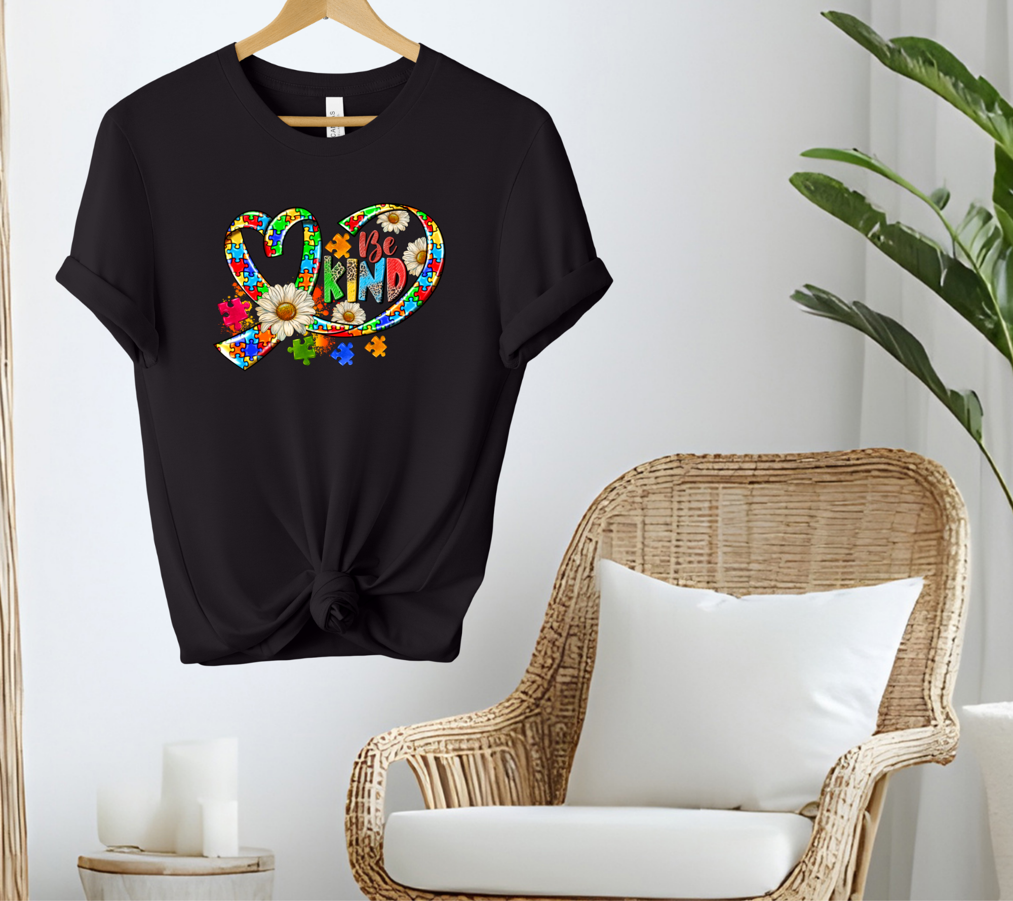 Be Kind Autism Awareness Support Cotton Tee