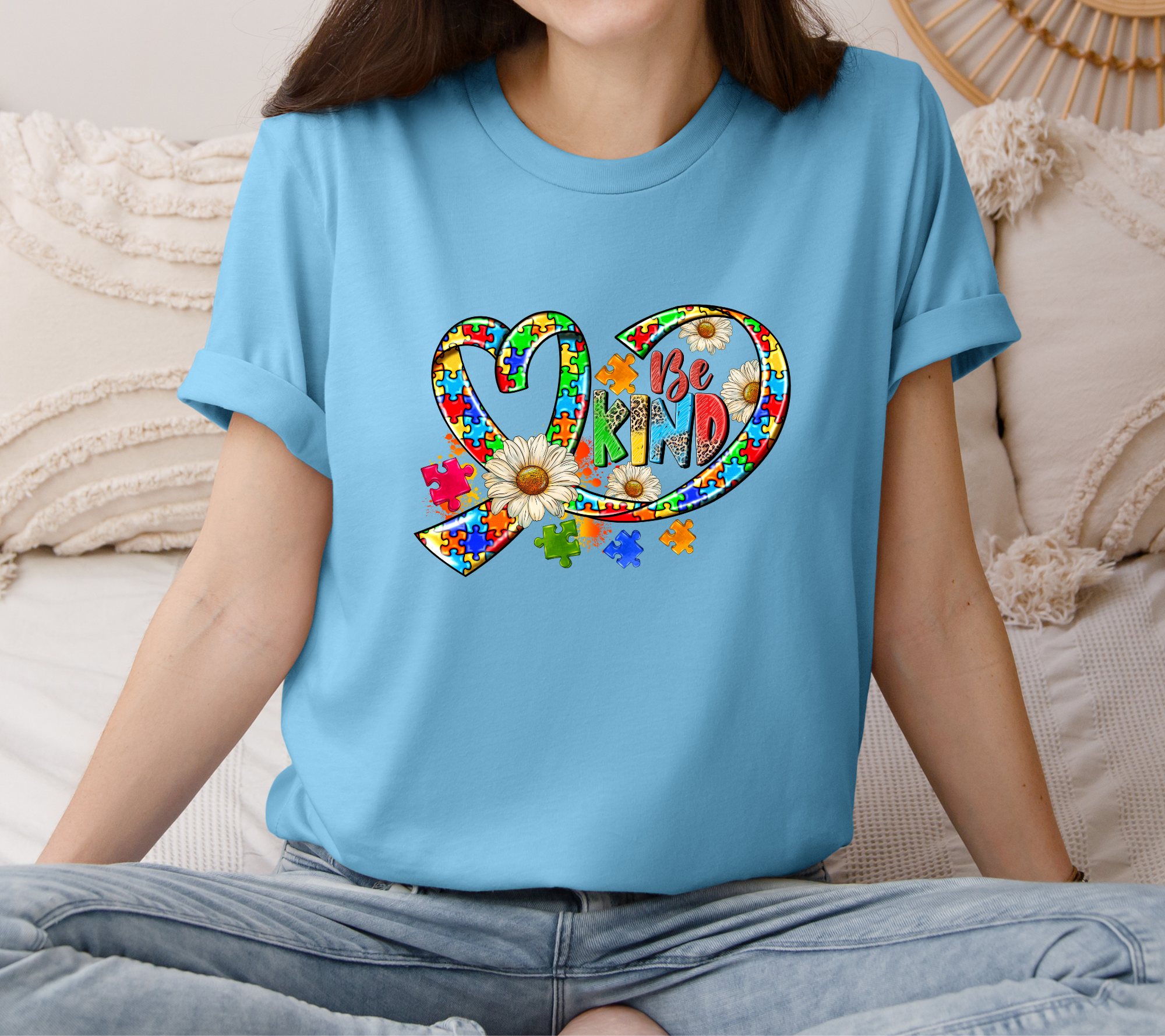 Be Kind Autism Awareness Support Cotton Tee