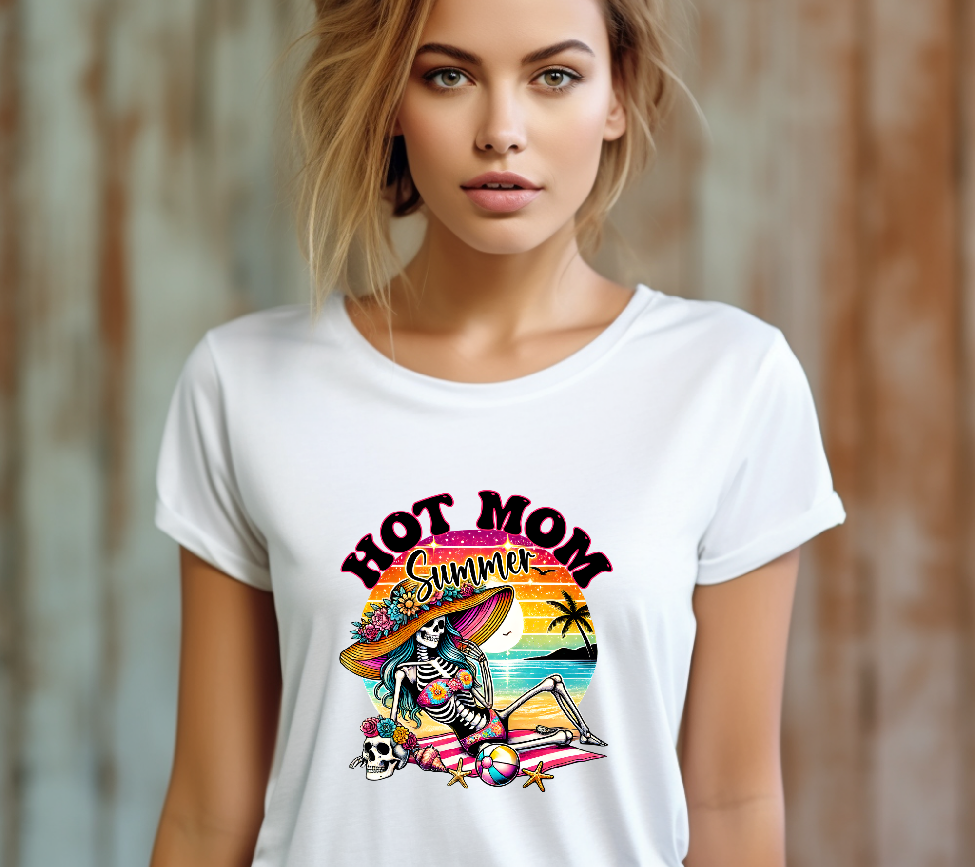 Hot Mom Summer Retro Graphic Tee