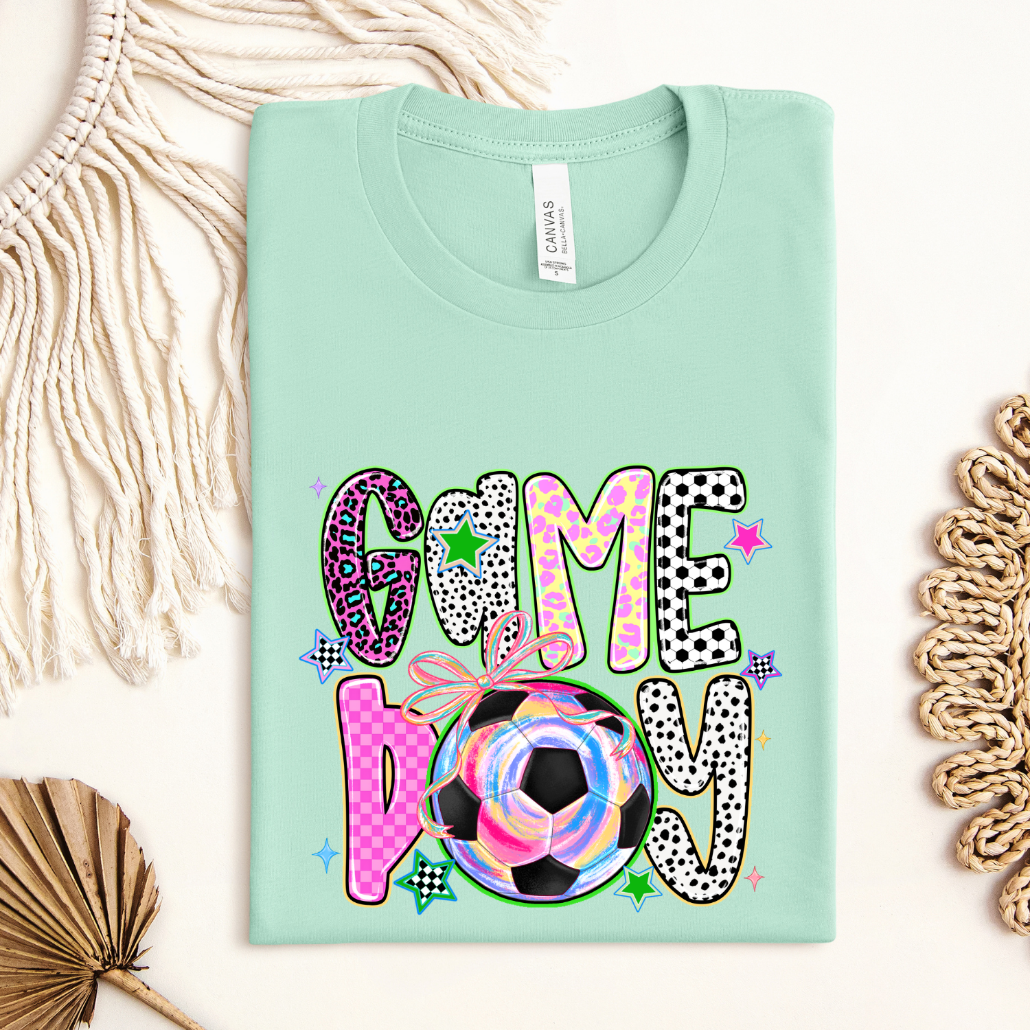 Colorful Soccer Game Day Shirt
