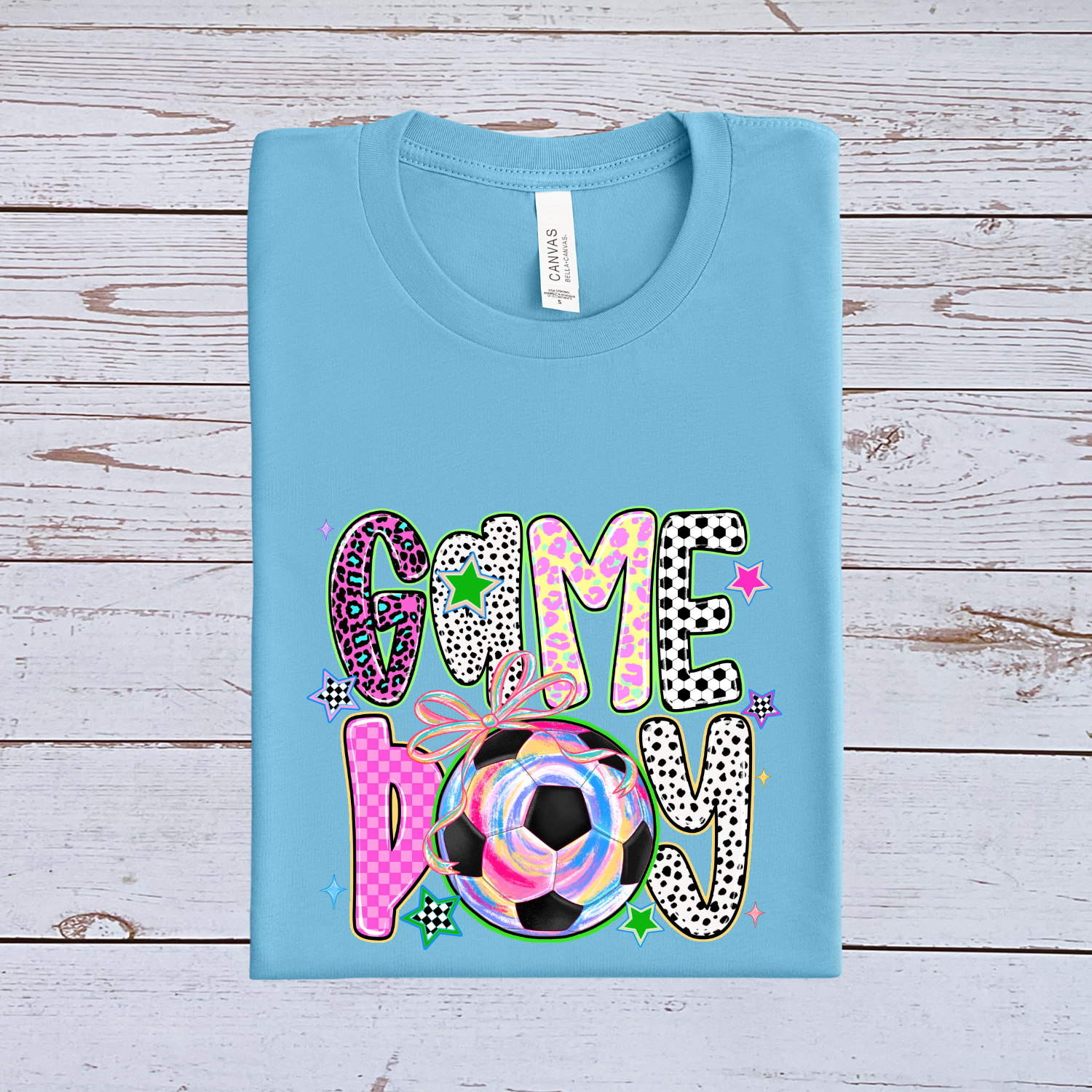 Colorful Soccer Game Day Shirt