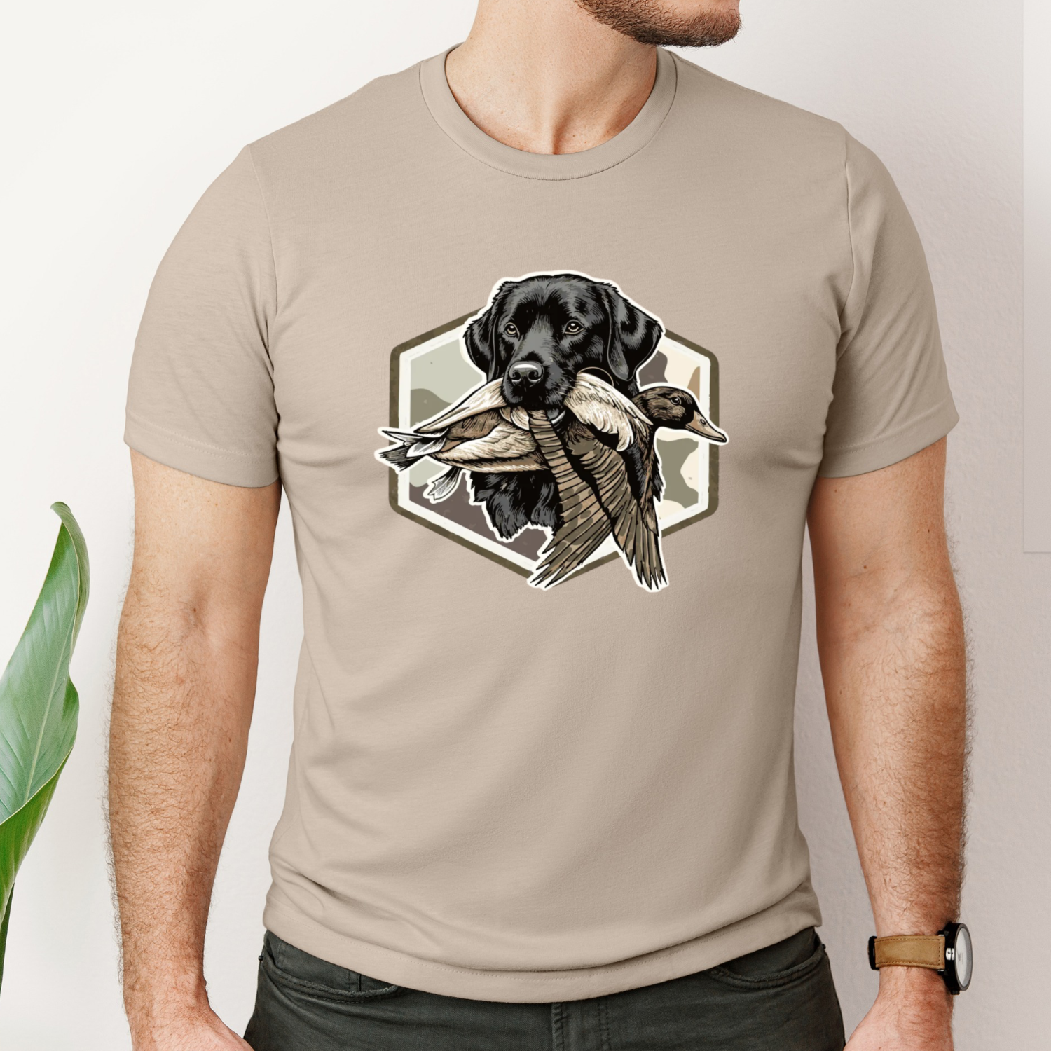 Black Lab Duck Hunting Cotton T-shirt