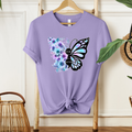 You Matter Mental Health Awareness Butterfly and Flowers Graphic Tee
