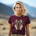 Western Leopard Print Coquette Bow Cotton Tee