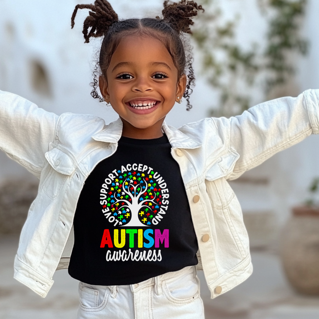 Tree of Life Autism Support Youths Cotton T-shirt