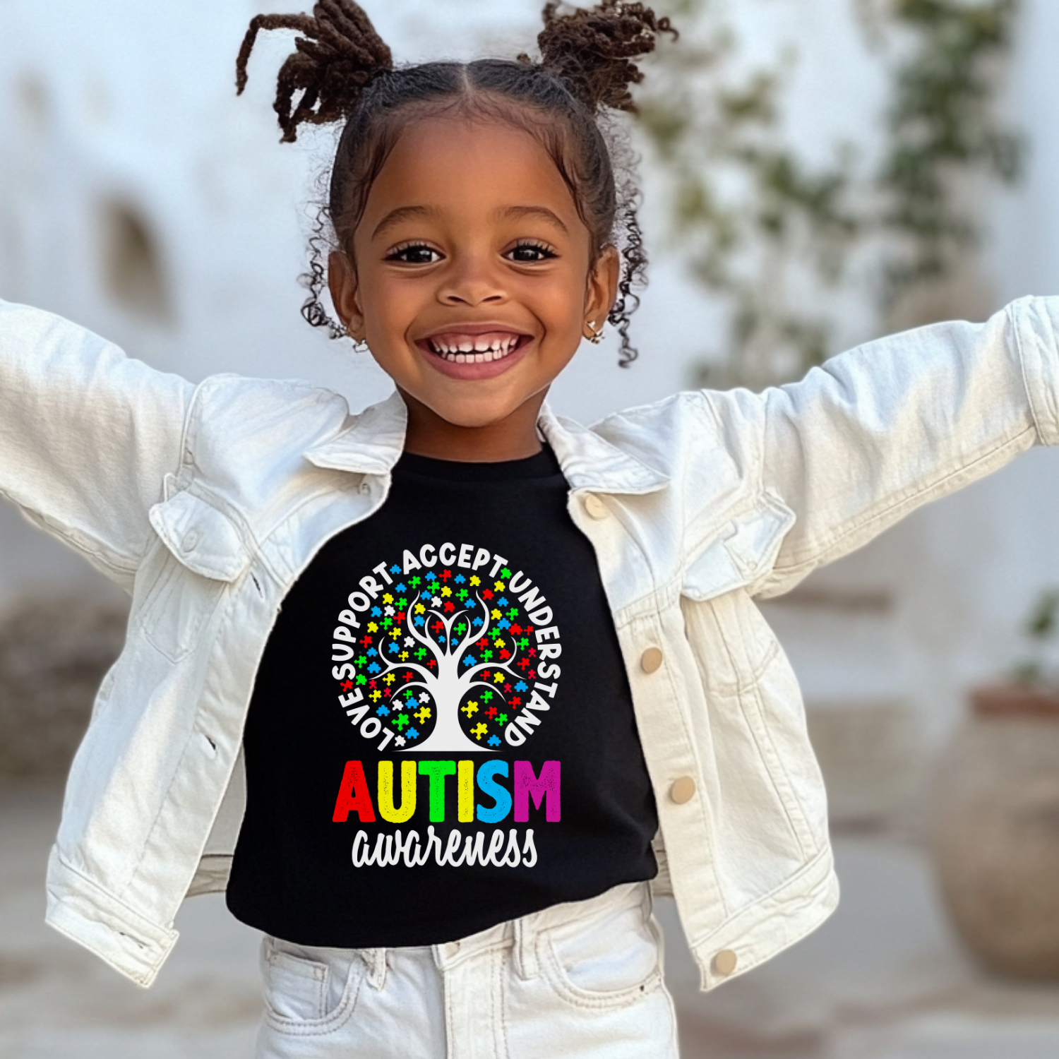 Tree of Life Autism Support Youths Cotton T-shirt