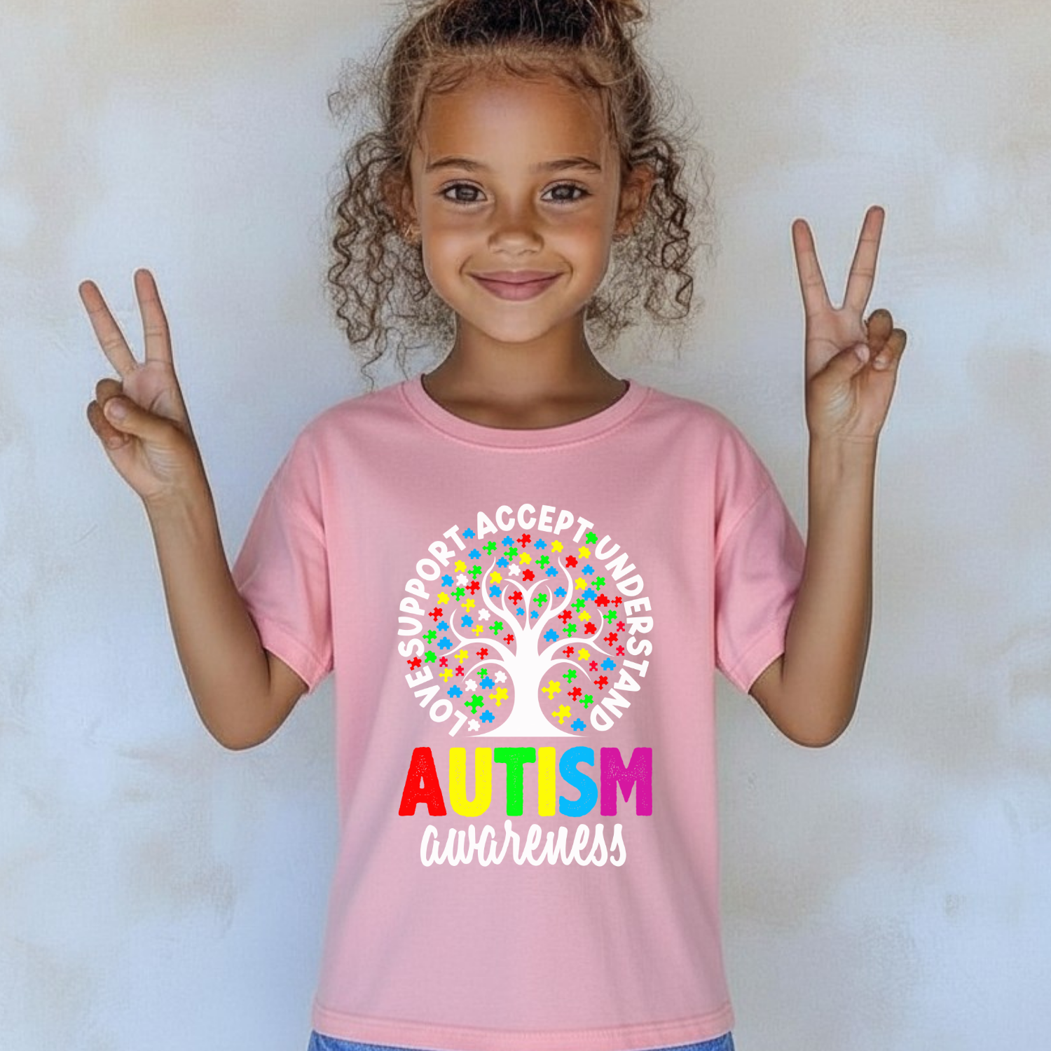 Tree of Life Autism Support Youths Cotton T-shirt