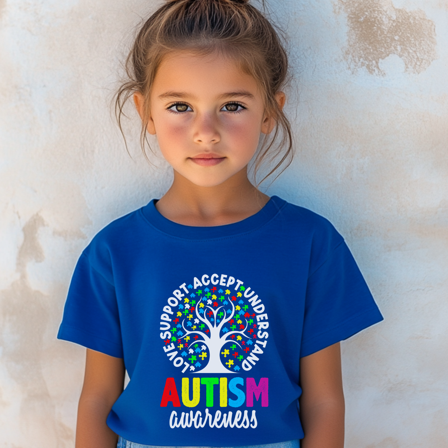 Tree of Life Autism Support Youths Cotton T-shirt