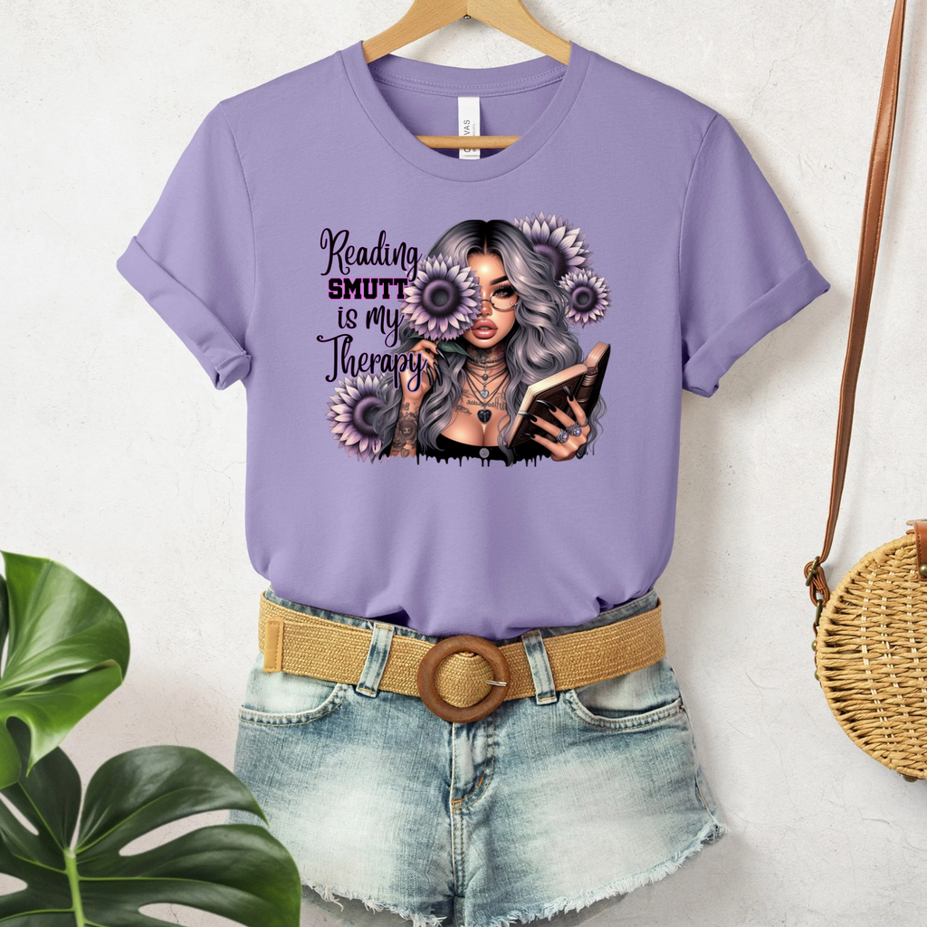 Reading Smut Is My Therapy Cotton Tee