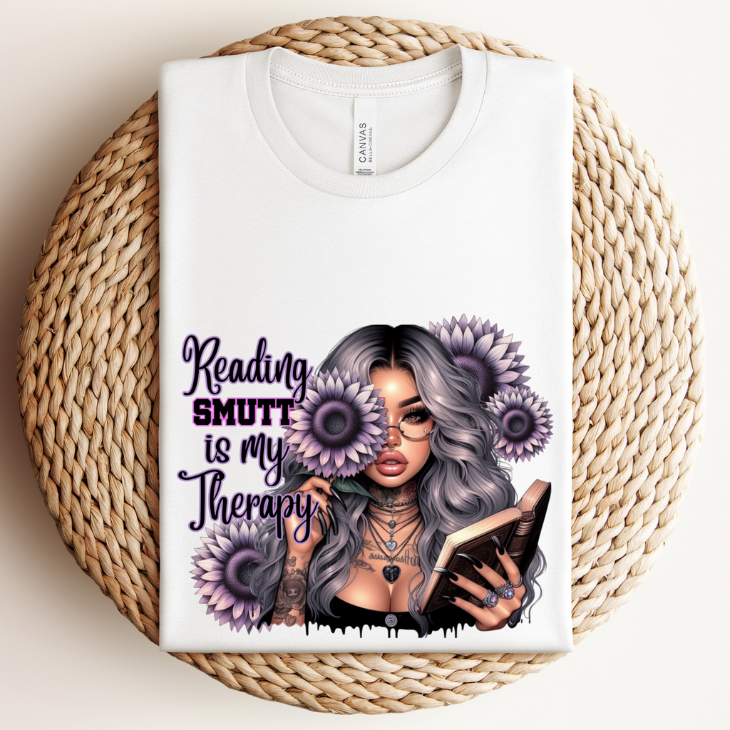 Reading Smut Is My Therapy Cotton Tee